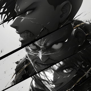 Hatched Kingdoms style, Midjourney V6.1: black-and-white manga comic strip