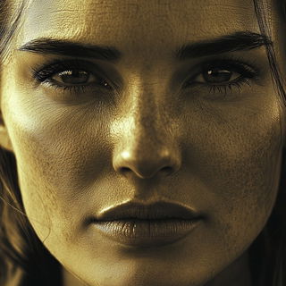 Hatched Kingdoms style, Midjourney V6.1: photographic portrait of female protagonist