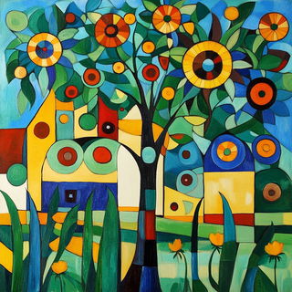 Fluxmigrant style, Midjourney V6.1: traditional folk art