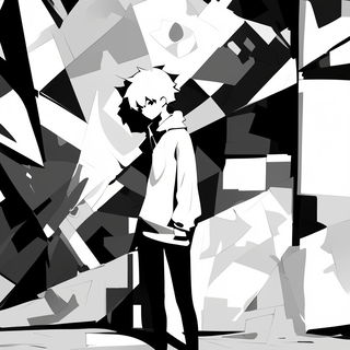 Fluxmigrant style, Midjourney V6.1: black-and-white manga comic strip