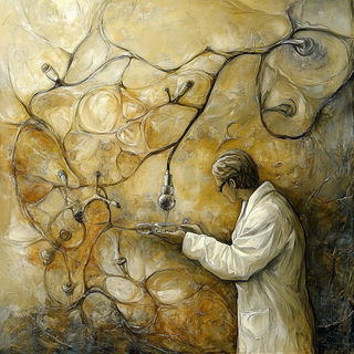 The Tidal Aperture style, Midjourney V6.1: editorial illustration for popular scientific magazine cover