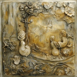 The Tidal Aperture style, Midjourney V6.1: classical 18th-century oil painting