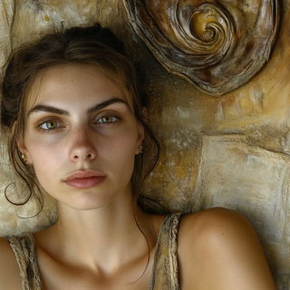 The Tidal Aperture style, Midjourney V6.1: photographic portrait of female protagonist