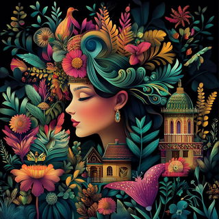 Vanta Spire Collective style, Midjourney V6.1: retro fairy-tale illustration