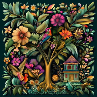 Vanta Spire Collective style, Midjourney V6.1: traditional folk art