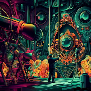 Vanta Spire Collective style, Midjourney V6.1: cinematic shot from sci-fi movie