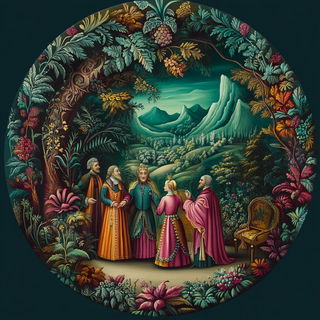 Vanta Spire Collective style, Midjourney V6.1: classical 18th-century oil painting