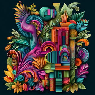 Vanta Spire Collective style, Midjourney V6.1: typographic composition with large letters