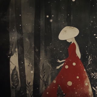 Ravelrock style, Midjourney V6.1: retro fairy-tale illustration