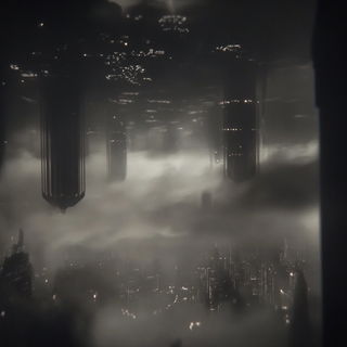 Ravelrock style, Midjourney V6.1: cinematic shot from sci-fi movie