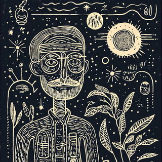 Risolith style, Midjourney V6.1: editorial illustration for popular scientific magazine cover