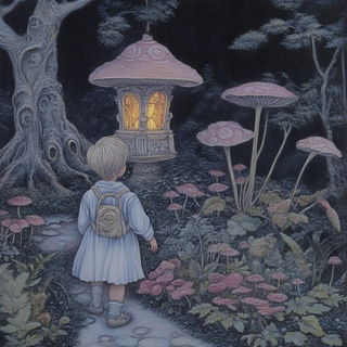 Sunshell Mascotry style, Midjourney V6.1: retro fairy-tale illustration