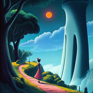 Draperygorgon style, Midjourney V6.1: retro fairy-tale illustration