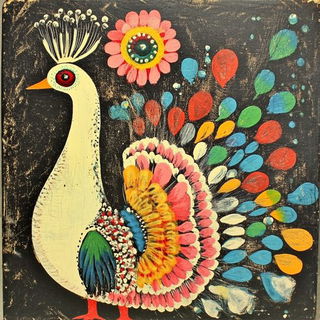 Lanterneaux style, Midjourney V6.1: traditional folk art