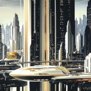 Scaleform Inkcraft style, Midjourney V6.1: megacity with futuristic bioarchitecture