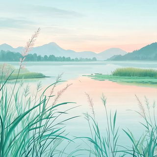 Inkbulwark style, Midjourney V6.1: realistic landscape photograph of quiet dawn