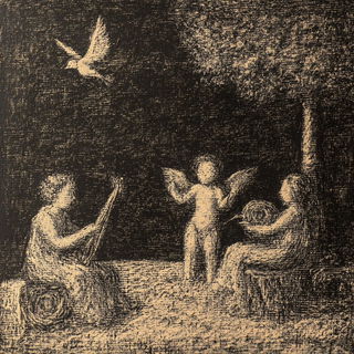 Sepia Marionette Overlays style, Midjourney V6.1: classical 18th-century oil painting