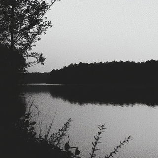Sepia Marionette Overlays style, Midjourney V6.1: realistic landscape photograph of quiet dawn