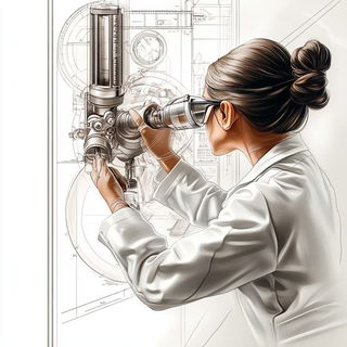 Opal Ribbon Rondo style, Midjourney V6.1: editorial illustration for popular scientific magazine cover