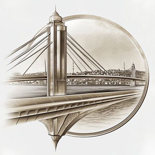 Opal Ribbon Rondo style, Midjourney V6.1: bold minimalist logo design for Istanbul city municipal services