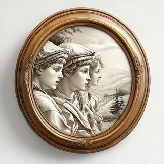 Opal Ribbon Rondo style, Midjourney V6.1: classical 18th-century oil painting