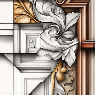 Opal Ribbon Rondo style, Midjourney V6.1: creative pattern composition