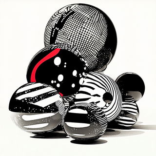 Ochreline Marbles style, Midjourney V6.1: abstract 3D render