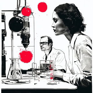 Ochreline Marbles style, Midjourney V6.1: editorial illustration for popular scientific magazine cover