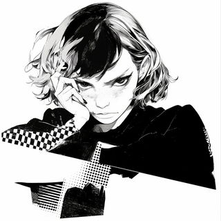 Ochreline Marbles style, Midjourney V6.1: black-and-white manga comic strip