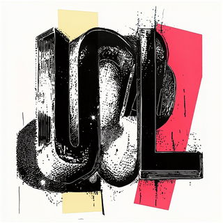 Ochreline Marbles style, Midjourney V6.1: typographic composition with large letters