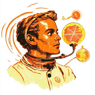 Waxbound Skyfolk style, Midjourney V6.1: editorial illustration for popular scientific magazine cover