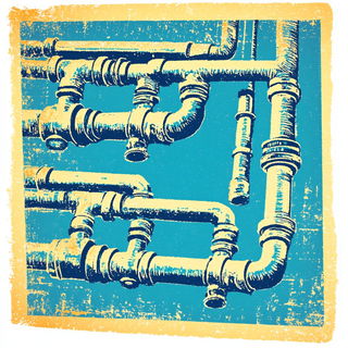Waxbound Skyfolk style, Midjourney V6.1: technical infrastructure blueprint schematics