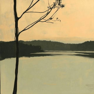 Desert Iconographicism style, Midjourney V6.1: realistic landscape photograph of quiet dawn