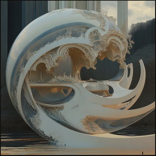 Sternum Noir style, Midjourney V6.1: abstract 3D render