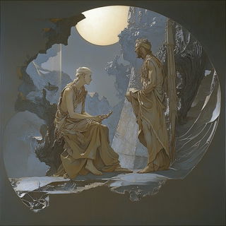 Sternum Noir style, Midjourney V6.1: classical 18th-century oil painting