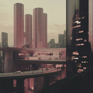 Mythiclad style, Midjourney V6.1: megacity with futuristic bioarchitecture