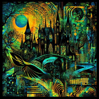 Candlecrypt Masonry style, Midjourney V6.1: retro fairy-tale illustration