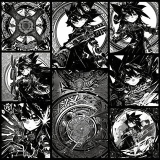 Candlecrypt Masonry style, Midjourney V6.1: black-and-white manga comic strip