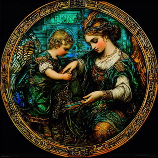 Candlecrypt Masonry style, Midjourney V6.1: classical 18th-century oil painting