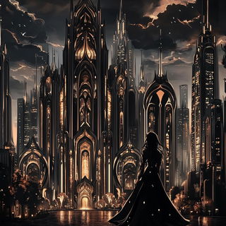 Kurogane Needleworks style, Midjourney V6.1: megacity with futuristic bioarchitecture