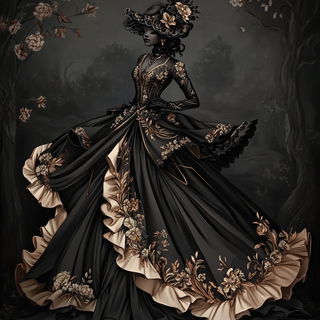 Kurogane Needleworks style, Midjourney V6.1: haute-couture fashion outfit