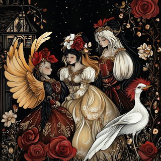 Kurogane Needleworks style, Midjourney V6.1: traditional folk art