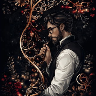 Kurogane Needleworks style, Midjourney V6.1: editorial illustration for popular scientific magazine cover