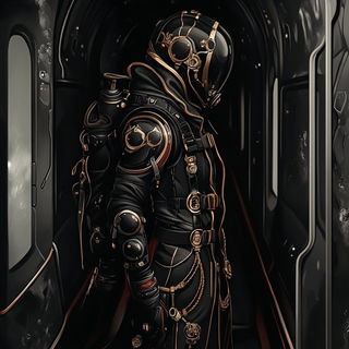 Kurogane Needleworks style, Midjourney V6.1: cinematic shot from sci-fi movie