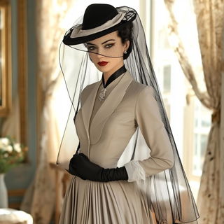 Birdstencil style, Midjourney V6.1: haute-couture fashion outfit
