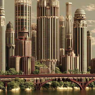 Starburst Visage style, Midjourney V6.1: megacity with futuristic bioarchitecture