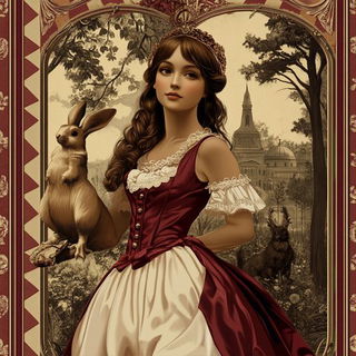 Starburst Visage style, Midjourney V6.1: retro fairy-tale illustration