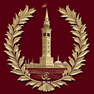 Starburst Visage style, Midjourney V6.1: bold minimalist logo design for Istanbul city municipal services