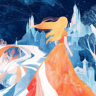 Inkweather style, Midjourney V6.1: retro fairy-tale illustration
