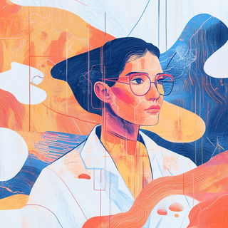 Inkweather style, Midjourney V6.1: editorial illustration for popular scientific magazine cover